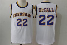 Wholesale Cheap Crenshaw 22 McCall White Stitched Movie Jersey