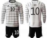 Wholesale Cheap Men 2021 European Cup Germany home white Long sleeve 10 Soccer Jersey