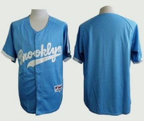 Wholesale Cheap Dodgers Blank Light Blue Cooperstown Stitched MLB Jersey