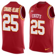 Wholesale Cheap Nike Chiefs #25 Clyde Edwards-Helaire Red Team Color Men's Stitched NFL Limited Tank Top Jersey