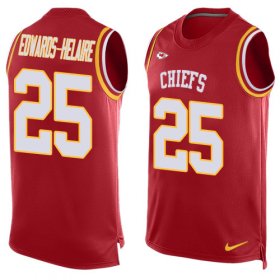 Wholesale Cheap Nike Chiefs #25 Clyde Edwards-Helaire Red Team Color Men\'s Stitched NFL Limited Tank Top Jersey