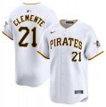 Cheap Men's Pittsburgh Pirates #21 Roberto Clemente White Home Limited Baseball Stitched Jersey