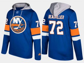 Wholesale Cheap Islanders #72 Anthony Beauvillier Blue Name And Number Hoodie