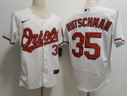 Wholesale Cheap Men's Baltimore Orioles #35 Adley Rutschman White Stitched Flex Base Nike Jersey