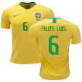 Wholesale Cheap Brazil #6 Filipe Luis Home Kid Soccer Country Jersey