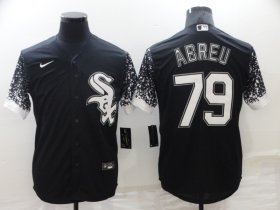Wholesale Cheap Men\'s Chicago White Sox #79 Jose Abreu Black Nike Drift Fashion Cool Base Jersey