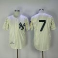 Wholesale Cheap Mitchell And Ness 1951 Yankees #7 Mickey Mantle Cream Throwback Stitched MLB Jersey