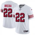 Wholesale Cheap Nike 49ers #22 Matt Breida White Rush Youth Stitched NFL Vapor Untouchable Limited Jersey