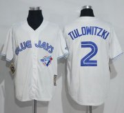 Wholesale Cheap Blue Jays #2 Troy Tulowitzki White Cooperstown Throwback Stitched MLB Jersey