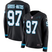 Wholesale Cheap Nike Panthers #97 Yetur Gross-Matos Black Team Color Women's Stitched NFL Limited Therma Long Sleeve Jersey