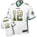 Wholesale Cheap Nike Packers #12 Aaron Rodgers White Men's Stitched NFL Elite Drift Fashion Jersey