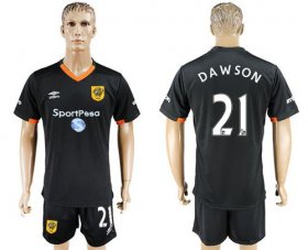 Wholesale Cheap Hull City #21 Dawson Away Soccer Club Jersey