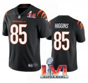 Wholesale Cheap Men's Cincinnati Bengals #85 Tee Higgins 2022 Black Super Bowl LVI Vapor Limited Stitched Jersey