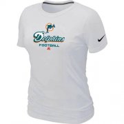 Wholesale Cheap Women's Nike Miami Dolphins Critical Victory NFL T-Shirt White