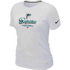 Wholesale Cheap Women\'s Nike Miami Dolphins Critical Victory NFL T-Shirt White