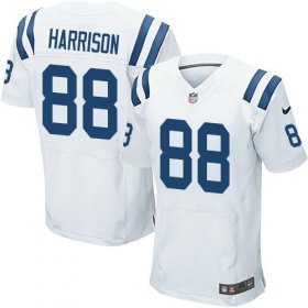 Wholesale Cheap Nike Colts #88 Marvin Harrison White Men\'s Stitched NFL Elite Jersey