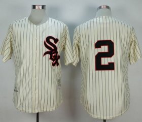 Wholesale Cheap Mitchell And Ness 1959 White Sox #2 Nellie Fox Cream Stitched MLB Jersey