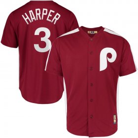 Wholesale Cheap Philadelphia Phillies #3 Bryce Harper Majestic 1979 Saturday Night Special Cool Base Cooperstown Player Jersey Maroon