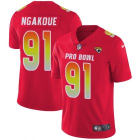 Wholesale Cheap Nike Jaguars #91 Yannick Ngakoue Red Men\'s Stitched NFL Limited AFC 2018 Pro Bowl Jersey