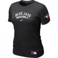 Wholesale Cheap Women's Toronto Blue Jays Nike Short Sleeve Practice MLB T-Shirt Black