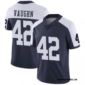 Wholesale Cheap Men\'s Dallas Cowboys #42 Deuce Vaughn Navy Thanksgiving Vapor Limited Stitched Jersey