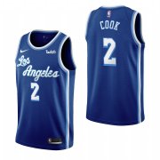 Wholesale Cheap Los Angeles Lakers #2 Quinn Cook Blue 2019-20 Classic Edition Stitched NBA Jersey