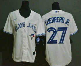 Wholesale Cheap Women\'s Toronto Blue Jays #27 Vladimir Guerrero Jr. white stitched MLB cool base Nike jersey