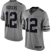 Wholesale Cheap Nike Packers #12 Aaron Rodgers Gray Men's Stitched NFL Limited Gridiron Gray Jersey