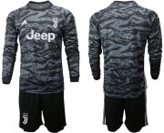 Wholesale Cheap Juventus Blank Black Goalkeeper Long Sleeves Soccer Club Jersey
