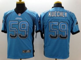 Wholesale Cheap Nike Panthers #59 Luke Kuechly Blue Alternate Men\'s Stitched NFL Elite Drift Fashion Jersey