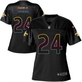 Wholesale Cheap Nike Saints #24 Vonn Bell Black Women\'s NFL Fashion Game Jersey