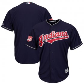 Wholesale Cheap Indians Blank Navy Blue 2019 Spring Training Cool Base Stitched MLB Jersey