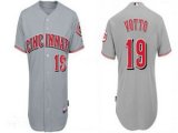 Wholesale Cheap Reds #19 Joey Votto Grey Cool Base Stitched MLB Jersey
