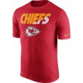 Wholesale Cheap Men's Kansas City Chiefs Nike Red Legend Staff Practice Performance T-Shirt