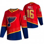 Wholesale Cheap St. Louis Blues #16 Brett Hull Red Men's Adidas 2020-21 Reverse Retro Alternate NHL Jersey
