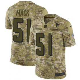 Wholesale Cheap Nike Falcons #51 Alex Mack Camo Men\'s Stitched NFL Limited 2018 Salute To Service Jersey