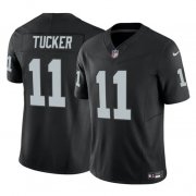 Men's Las Vegas Raiders #11 Tre Tucker Black 2023 F.U.S.E Vapor Untouchable Football Stitched Jersey