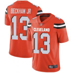 Wholesale Cheap Nike Browns #13 Odell Beckham Jr Orange Alternate Men\'s Stitched NFL Vapor Untouchable Limited Jersey