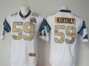 Wholesale Cheap Nike Panthers #59 Luke Kuechly White Super Bowl 50 Collection Men's Stitched NFL Elite Jersey