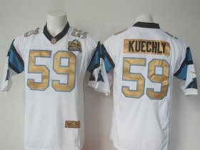 Wholesale Cheap Nike Panthers #59 Luke Kuechly White Super Bowl 50 Collection Men\'s Stitched NFL Elite Jersey