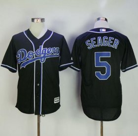 Wholesale Cheap Dodgers #5 Corey Seager Black Fashion Stitched MLB Jersey