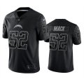 Wholesale Cheap Men's Los Angeles Chargers #52 Khalil Mack Black Reflective Limited Stitched Football Jersey