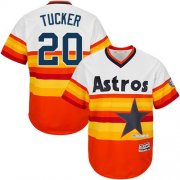 Wholesale Cheap Astros #20 Preston Tucker White/Orange Cooperstown Stitched Youth MLB Jersey