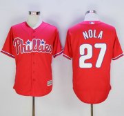 Wholesale Cheap Phillies #27 Aaron Nola Red New Cool Base Stitched MLB Jersey