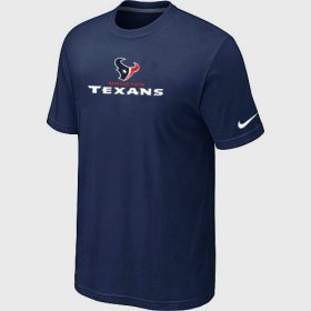 Wholesale Cheap Nike Houston Texans Authentic Logo NFL T-Shirt Midnight Blue
