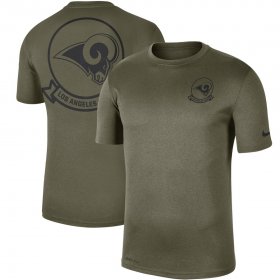 Wholesale Cheap Men\'s Los Angeles Rams Nike Olive 2019 Salute to Service Sideline Seal Legend Performance T-Shirt