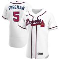 Wholesale Cheap Atlanta Braves #5 Freddie Freeman Men's Nike White Home 2020 Authentic Player MLB Jersey