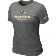 Wholesale Cheap Women's Nike Baltimore Ravens Critical Victory NFL T-Shirt Dark Grey