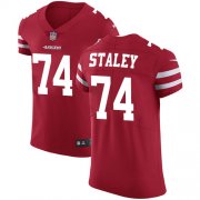 Wholesale Cheap Nike 49ers #74 Joe Staley Red Team Color Men's Stitched NFL Vapor Untouchable Elite Jersey