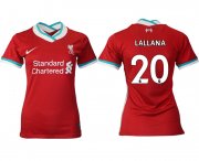 Wholesale Cheap Women 2020-2021 Liverpool home aaa version 20 red Soccer Jerseys